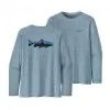 Patagonia Men's LS Capilene Cool Daily Fish Graphic Shirt / Steam Blue -Flugor säljbutik capcool ftbx