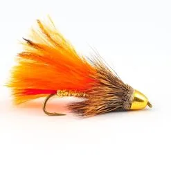 Conehead Marabou Muddler Hot Orange