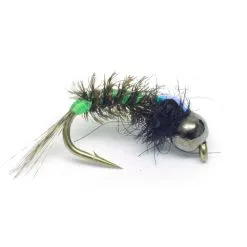 Flyfishing Masters Fluo Green Tungsten Caddis Nymph