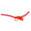 Flyfishing Masters Squirmy Fluo Hot Orange -Flugor säljbutik squirmy fluo red
